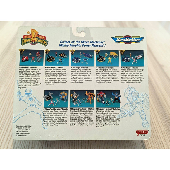 Vintage NIB Micro Machines Mighty Morphin Power Rangers Set #5 PINK RANGER - Picture 7 of 8